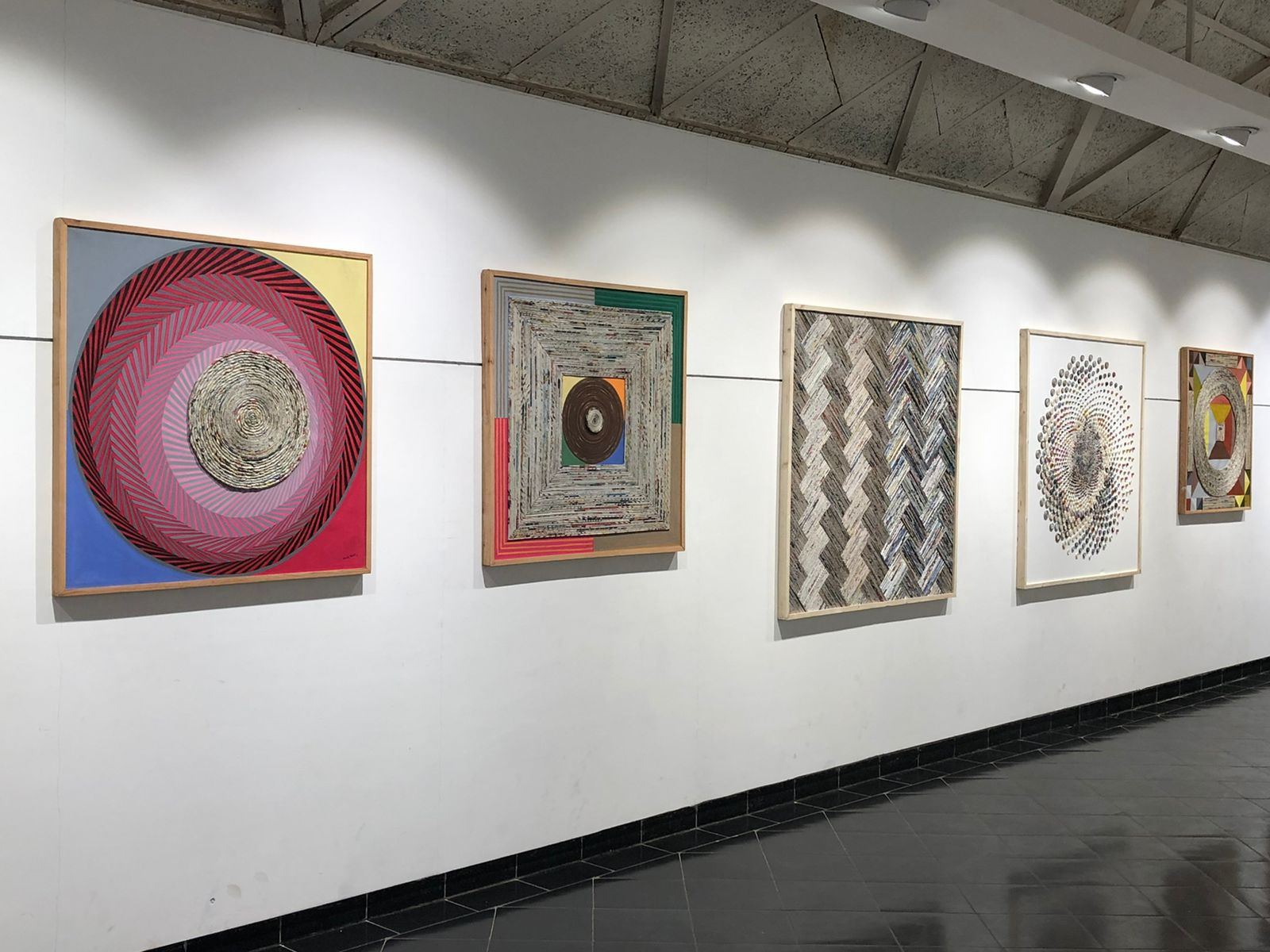 Circle series on the gallery wall