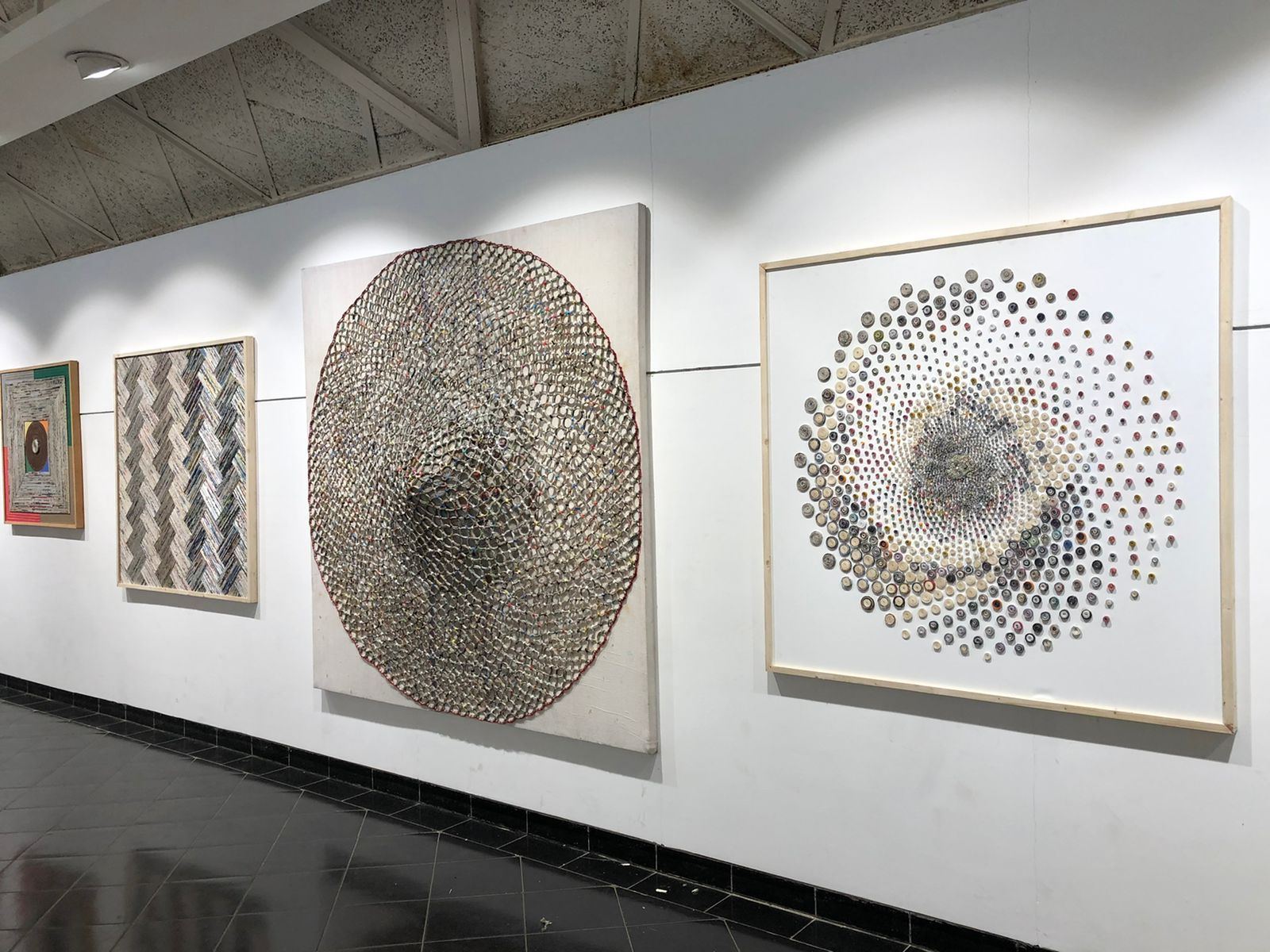 Large-format paper collage pieces