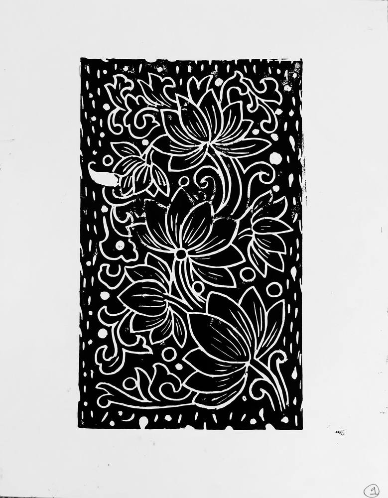 Lotus II (Block Print)