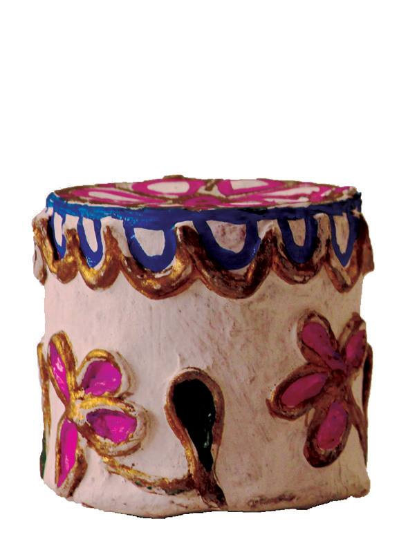Painted Paper Mache Box