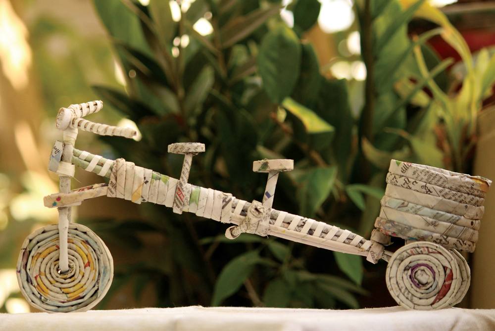 Rolled Paper Bicycle