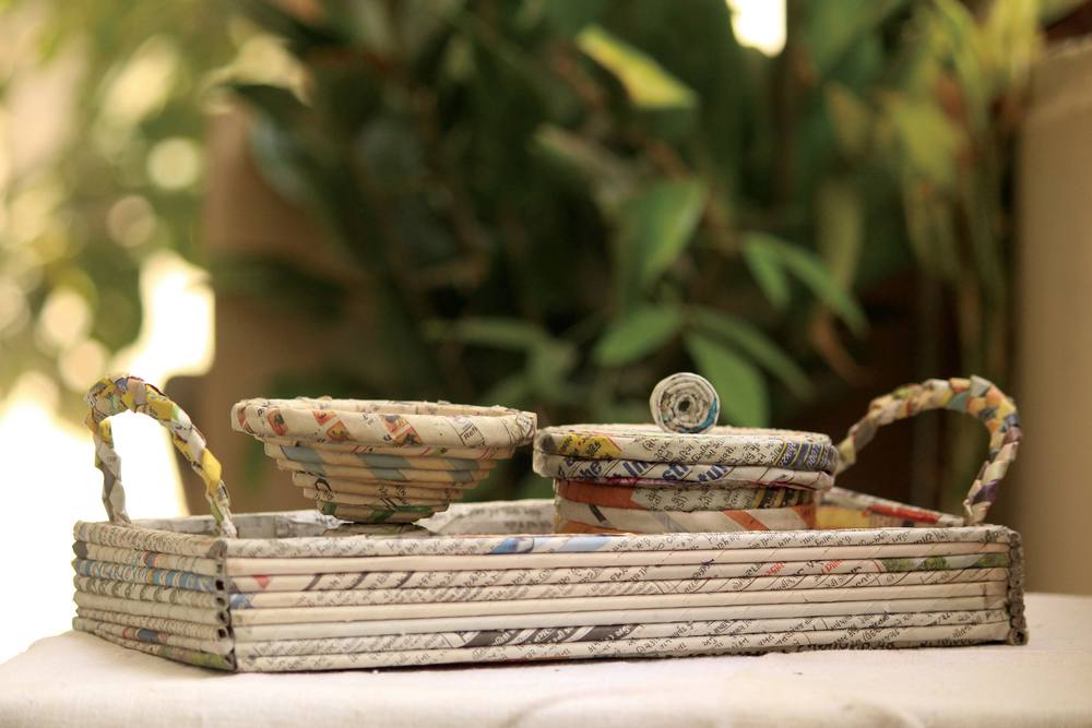 Rolled Paper Tray Set