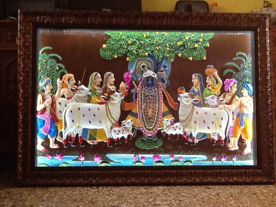Shrinathji with Gopis and Cows