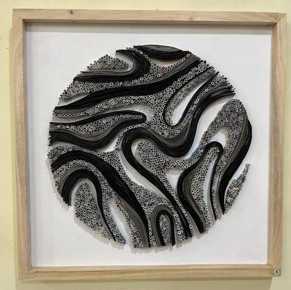 Untitled (Black and White Ripple)